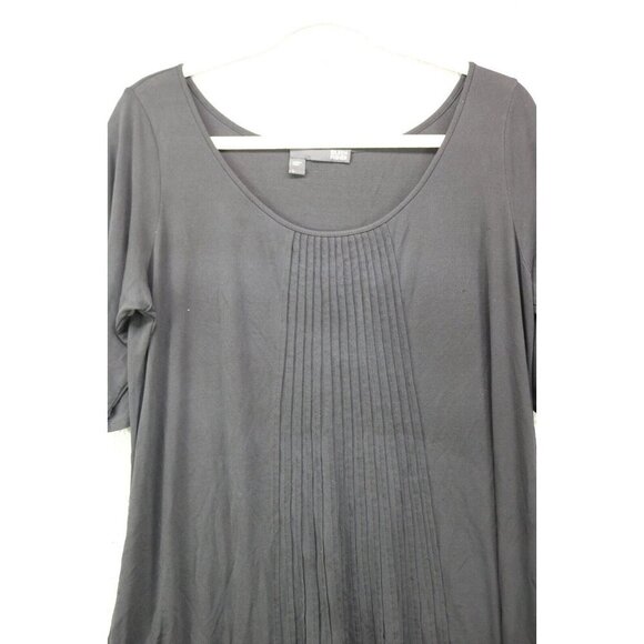 Eileen Fisher Black Semi-Sheer Flowy Top-100% Silk-Size Large - Picture 2 of 9